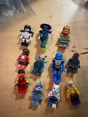 Lego Multicolor Minifigures Pack - Blue Red Yellow Purple Black White Gold